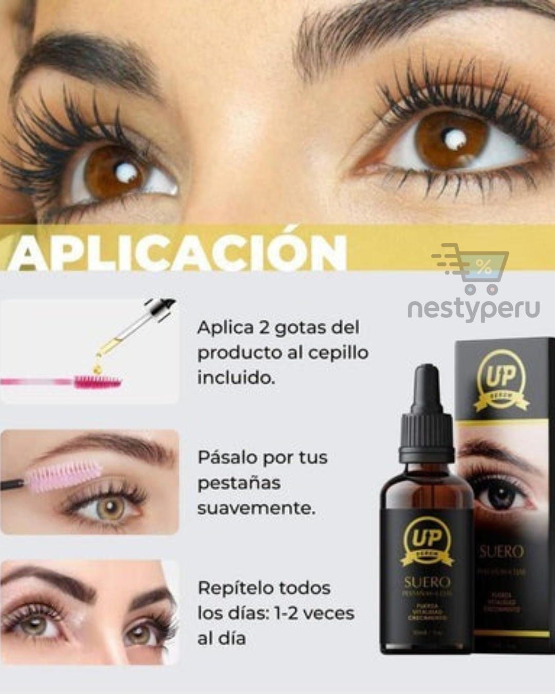 Serum Up De Cejas y Pestañas
