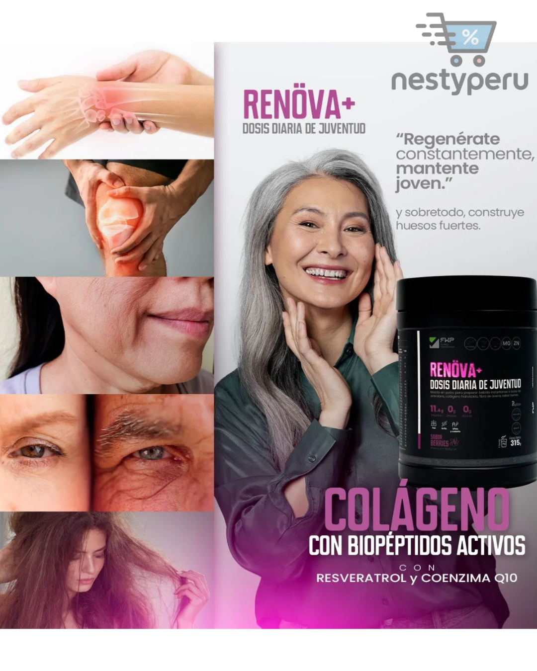 COLÁGENO RENOVA + BIOPÉPTIDOS ACTIVOS 315 gr