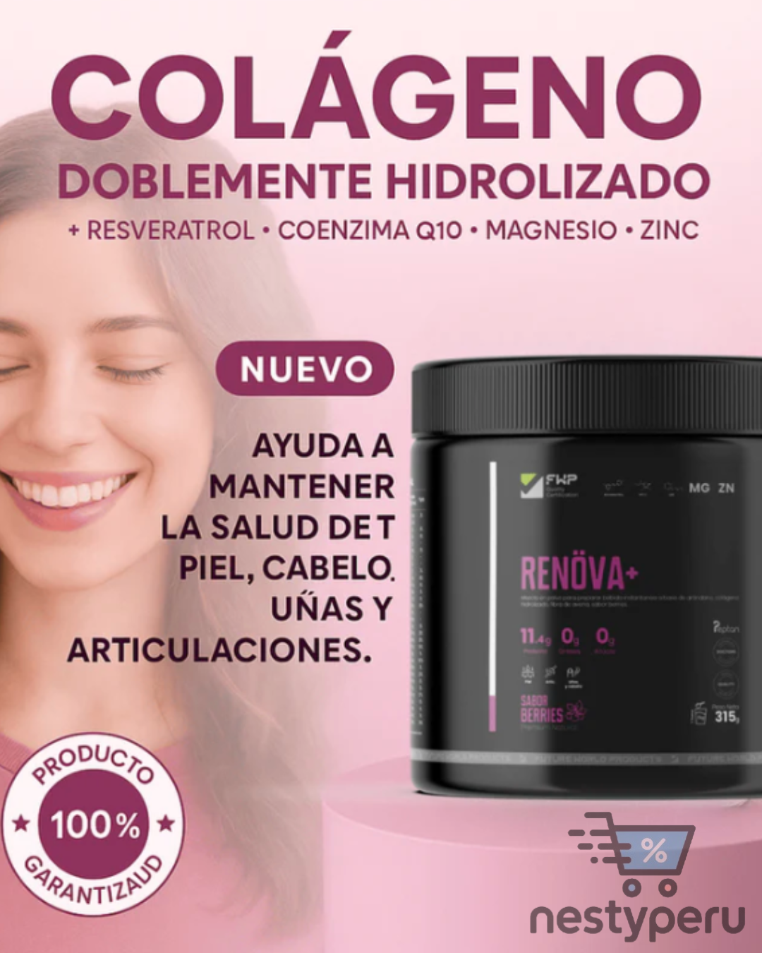 COLÁGENO RENOVA + BIOPÉPTIDOS ACTIVOS 315 gr