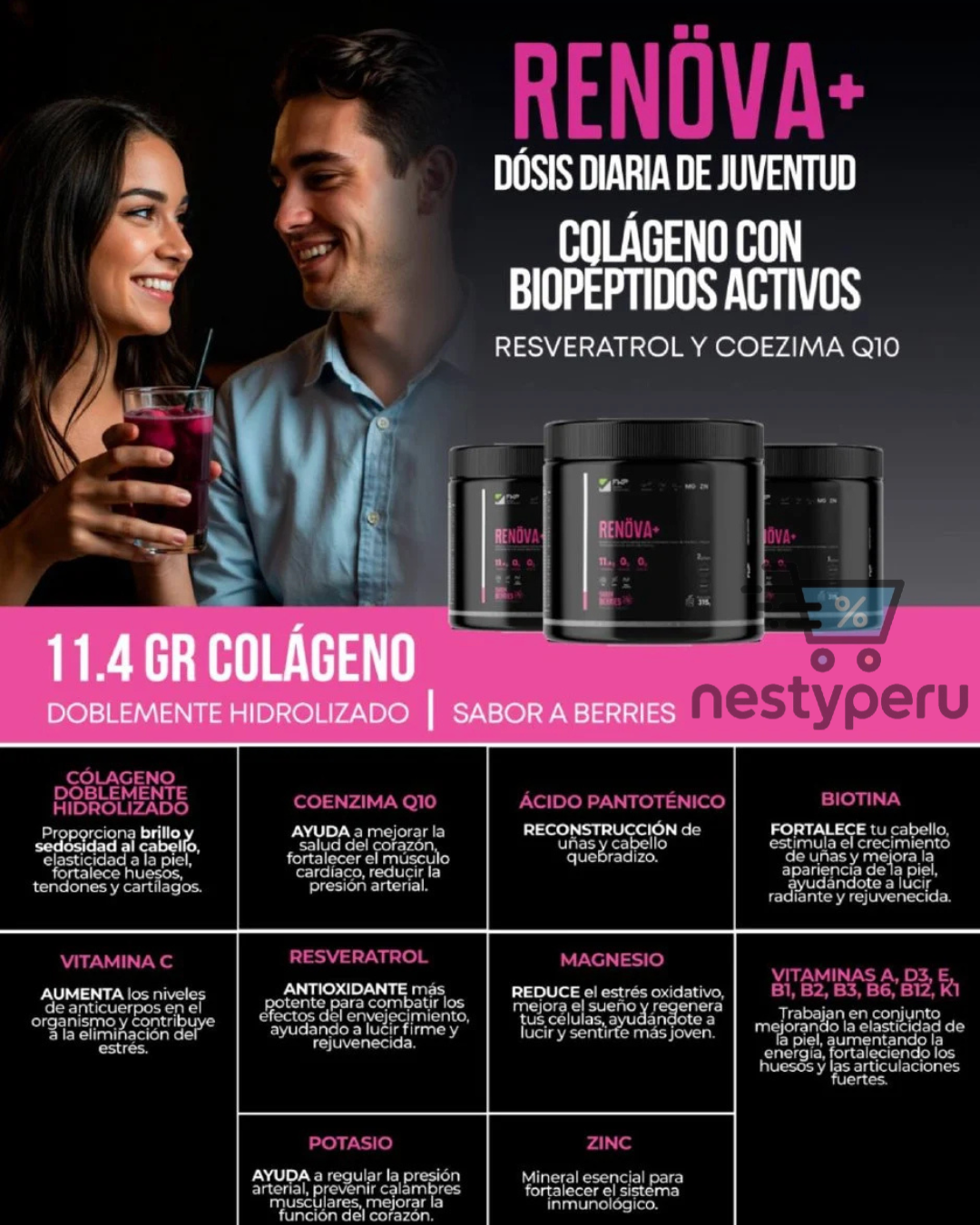 COLÁGENO RENOVA + BIOPÉPTIDOS ACTIVOS 315 gr