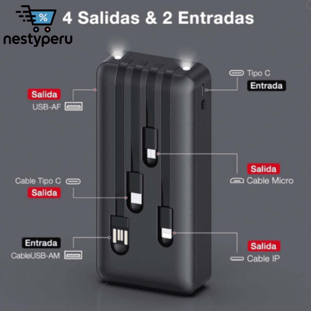 Power bank Ecopower Carga rápida portati
