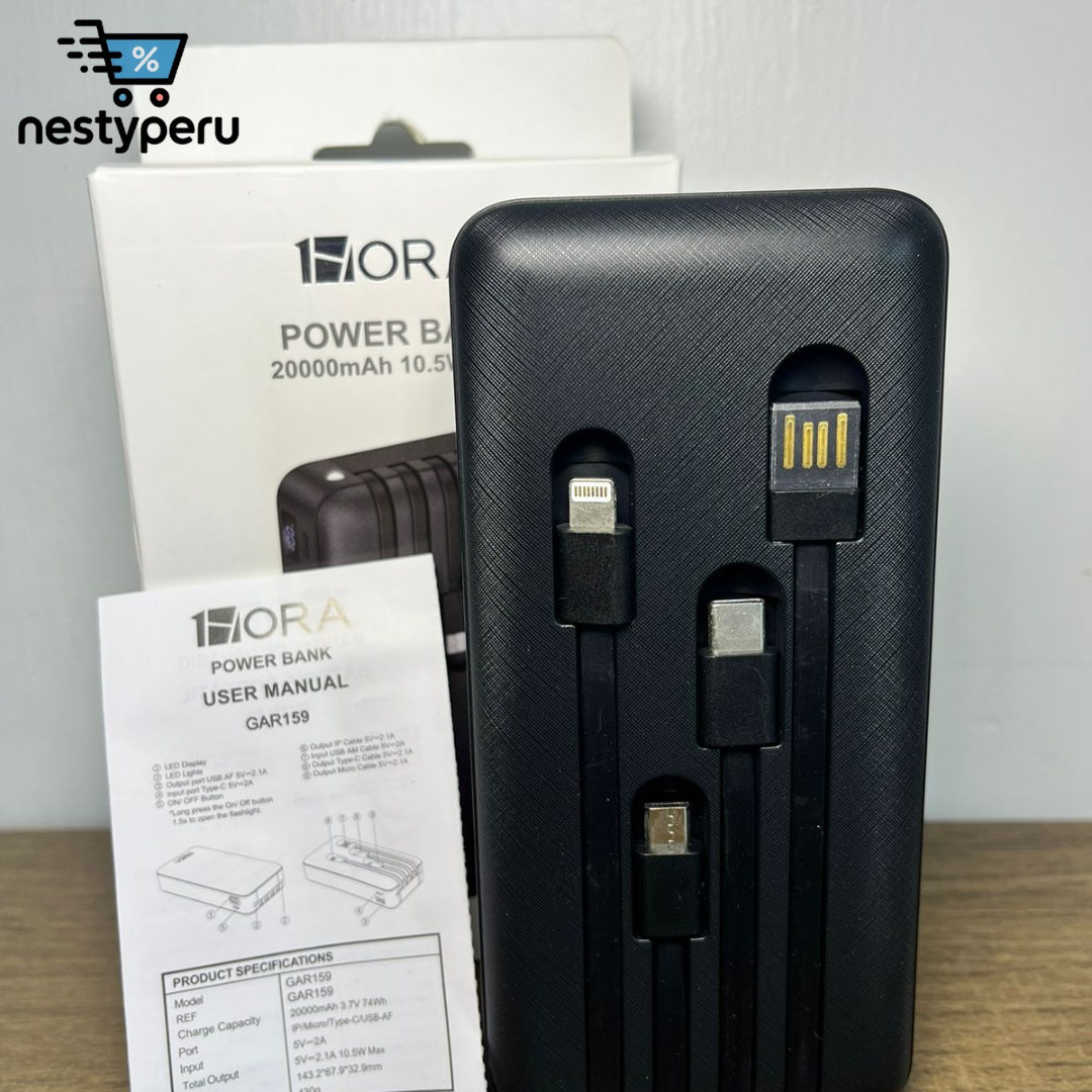 Power bank Ecopower Carga rápida portati