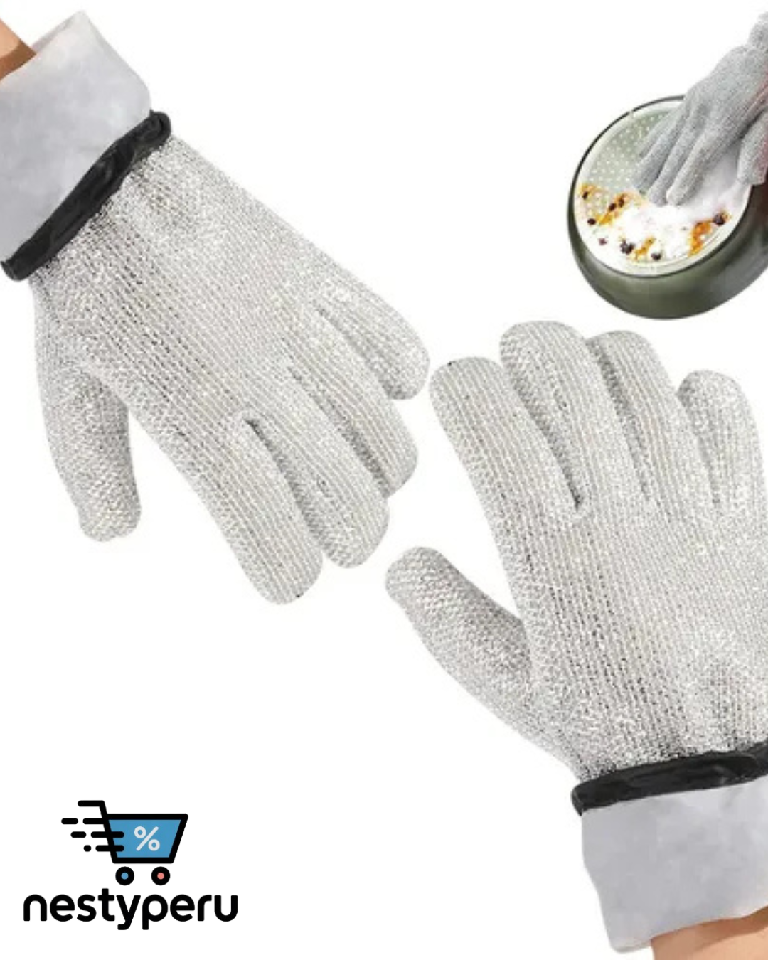 GUANTES DE ALAMBRE MULTIFUNCIONAL PARA COCINA