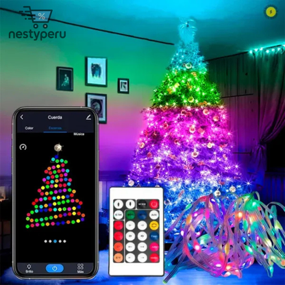 LUCES DE NAVIDAD RGB A PRUEBA DE AGUA A BLUETOOTH