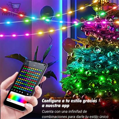 LUCES DE NAVIDAD RGB A PRUEBA DE AGUA A BLUETOOTH