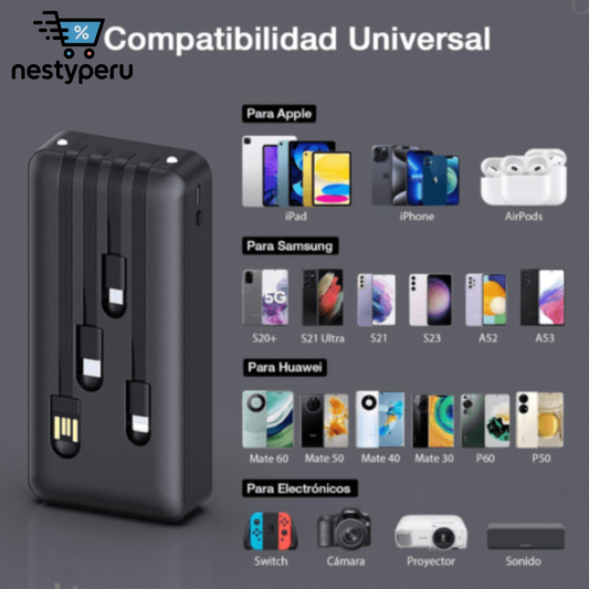 Power bank Ecopower Carga rápida portati